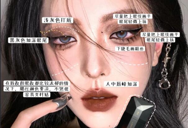 惡女反叛黑巧煙熏妝容，和廣西南寧彩妝學(xué)校學(xué)習(xí)吧