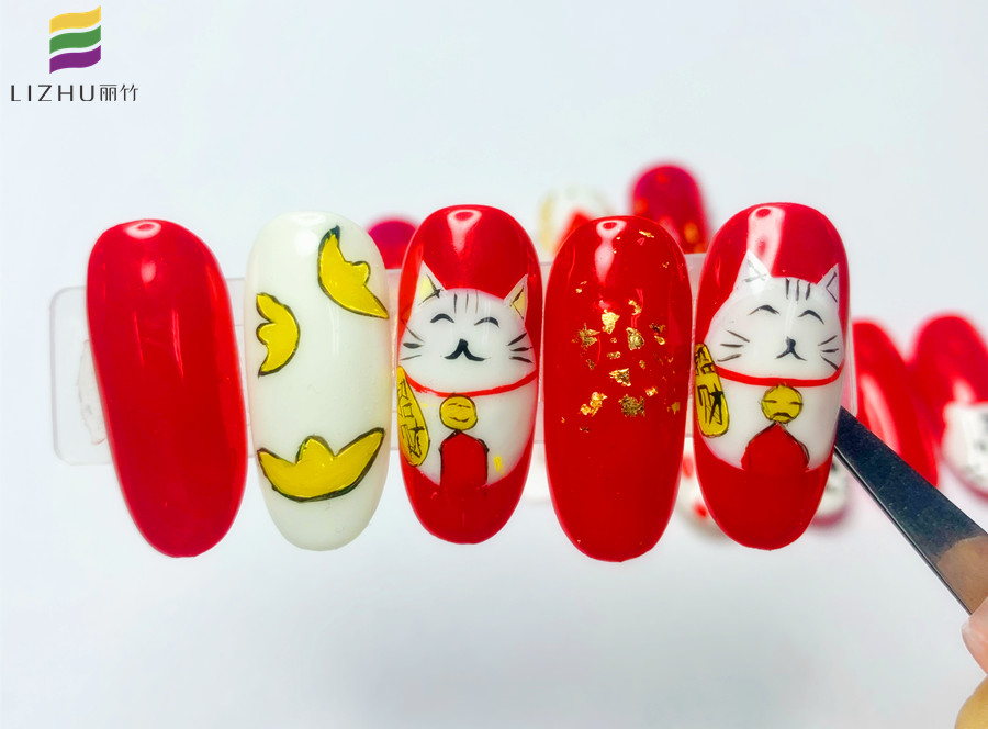 新年美甲，南寧專業(yè)美甲學(xué)校作品