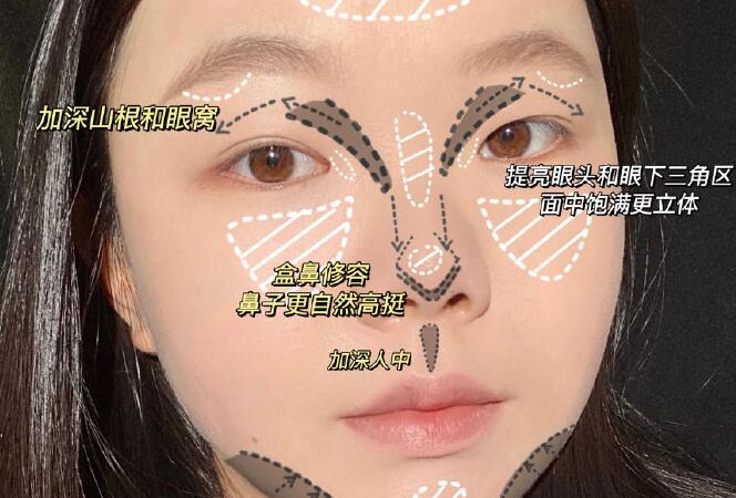 不同臉型修容教程，廣西彩妝師學(xué)習(xí)分享