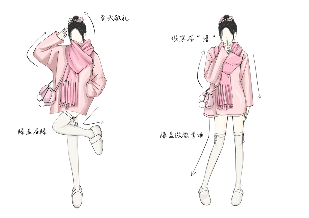 甜妹戶外拍照姿勢(shì)，廣西省彩妝造型培訓(xùn)教你