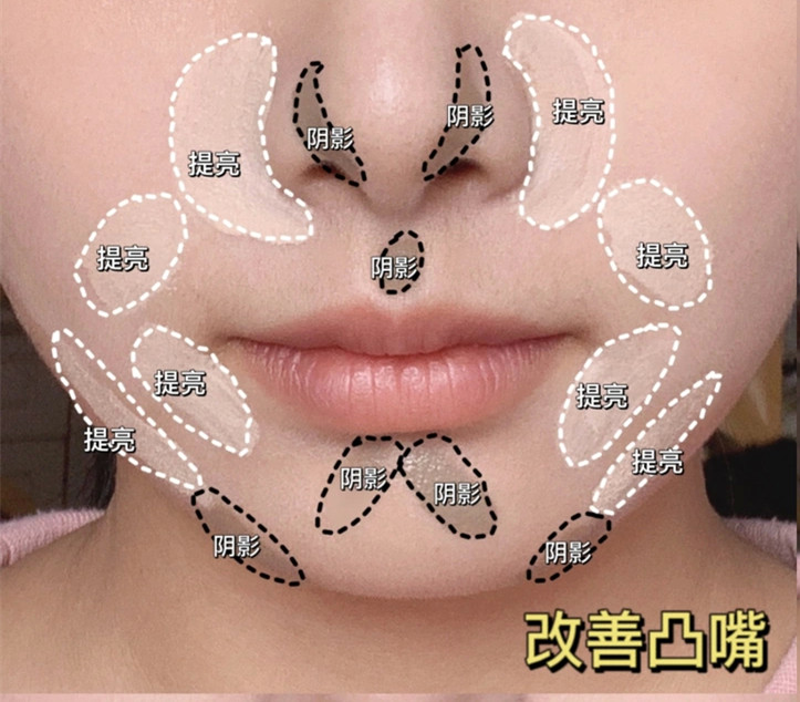 下巴修容教程，化妝新手修容課程講解