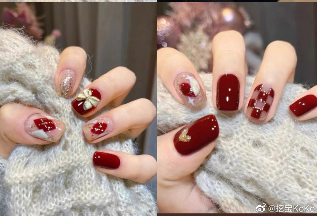 紅色美甲推薦，廣西學(xué)美甲手藝