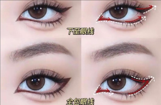 不同部位貓眼眼線教程，南寧化妝技術專業(yè)學校分享