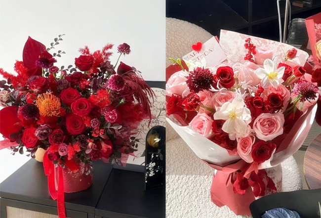 不落俗套新年紅色花束，南寧花藝師學校推薦