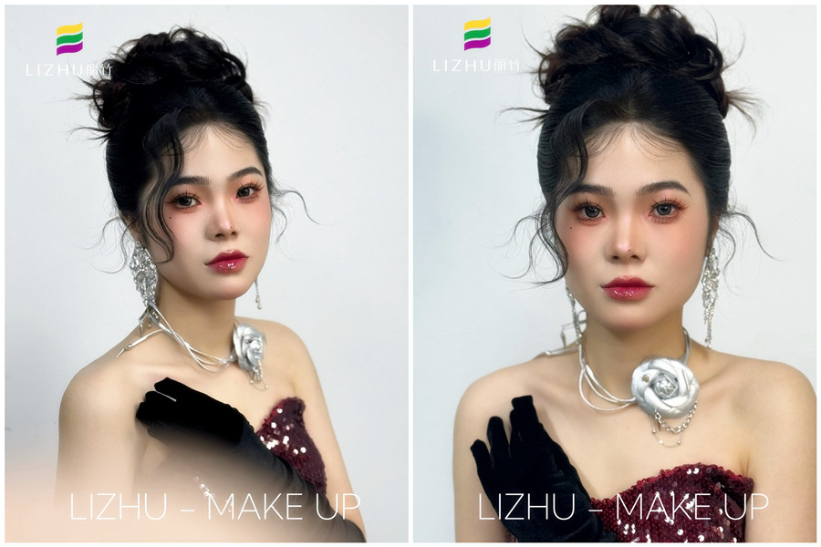  千金禮服造型，廣西學(xué)彩妝造型影樓作品