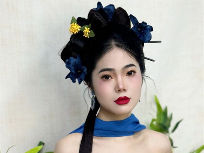 國風(fēng)新中式造型，廣西美妝寫真學(xué)習(xí)
