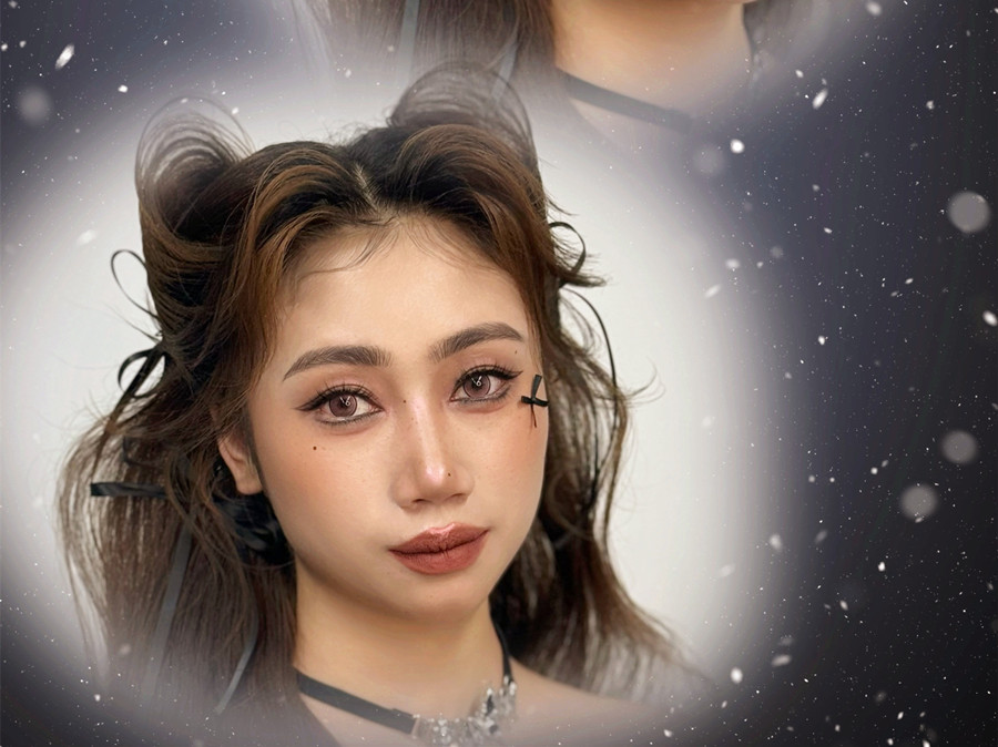復(fù)古貓耳造型，廣西彩妝培訓(xùn)推薦