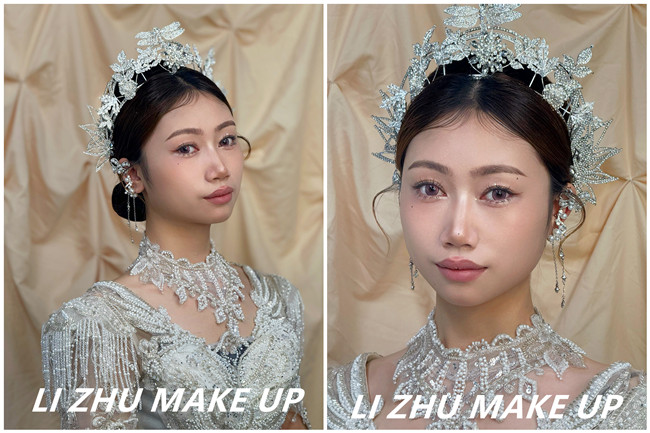 輕奢時(shí)尚新娘造型，廣西化妝學(xué)校前十作品欣賞
