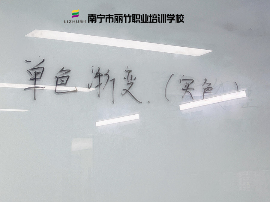 南寧學(xué)美甲哪里便宜？先去麗竹美甲學(xué)校單色漸變課堂看看