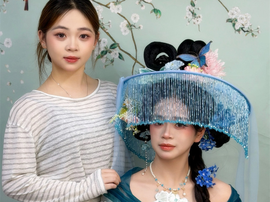帷帽花神造型，南寧彩妝造型學校作品