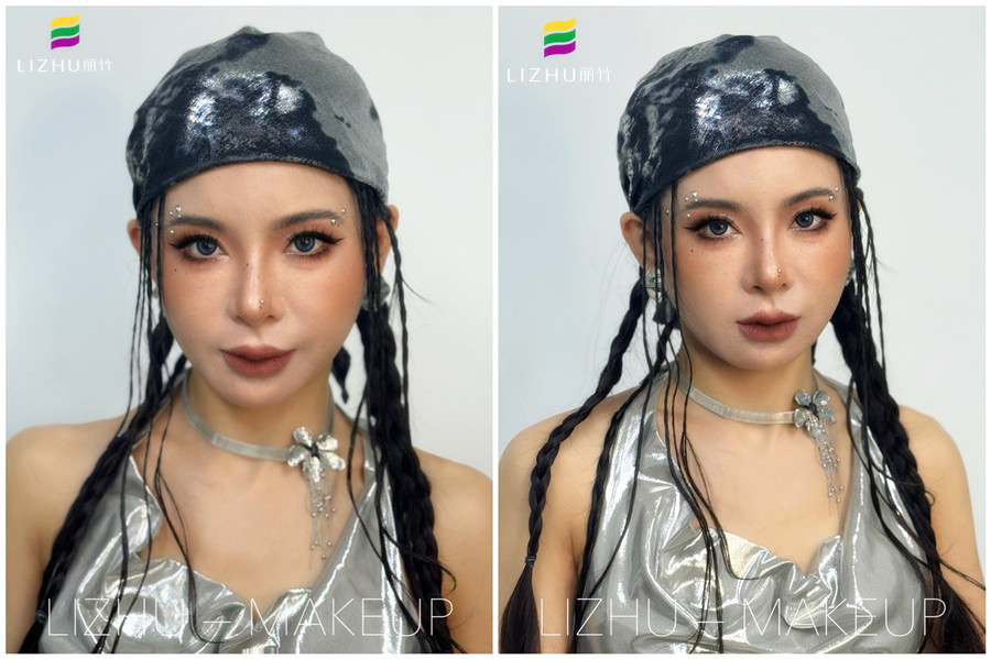 亞裔純野妝，南寧學(xué)化妝高彩培訓(xùn)作品