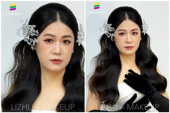 半披新娘造型，廣西教化妝
